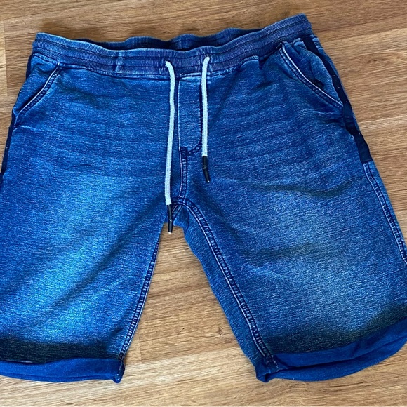 Dickies Stretch Denim Jogger Slim Bermuda Pull On Drawstring Shorts Size 34 Slim - Picture 12 of 12